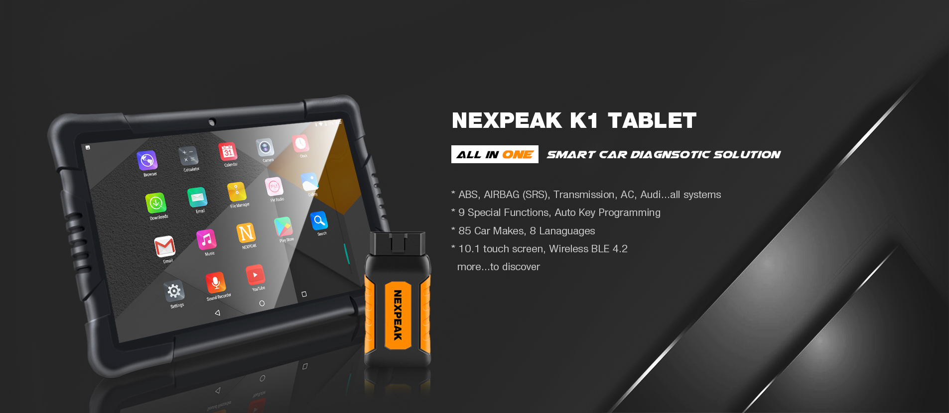 NEXPEAK K3 OBD2 Scanner Heavy Duty Diagnostic Tool For Car and Truck OBD2  Key Programmer Odo-meter Adjustment Car Diagnosis